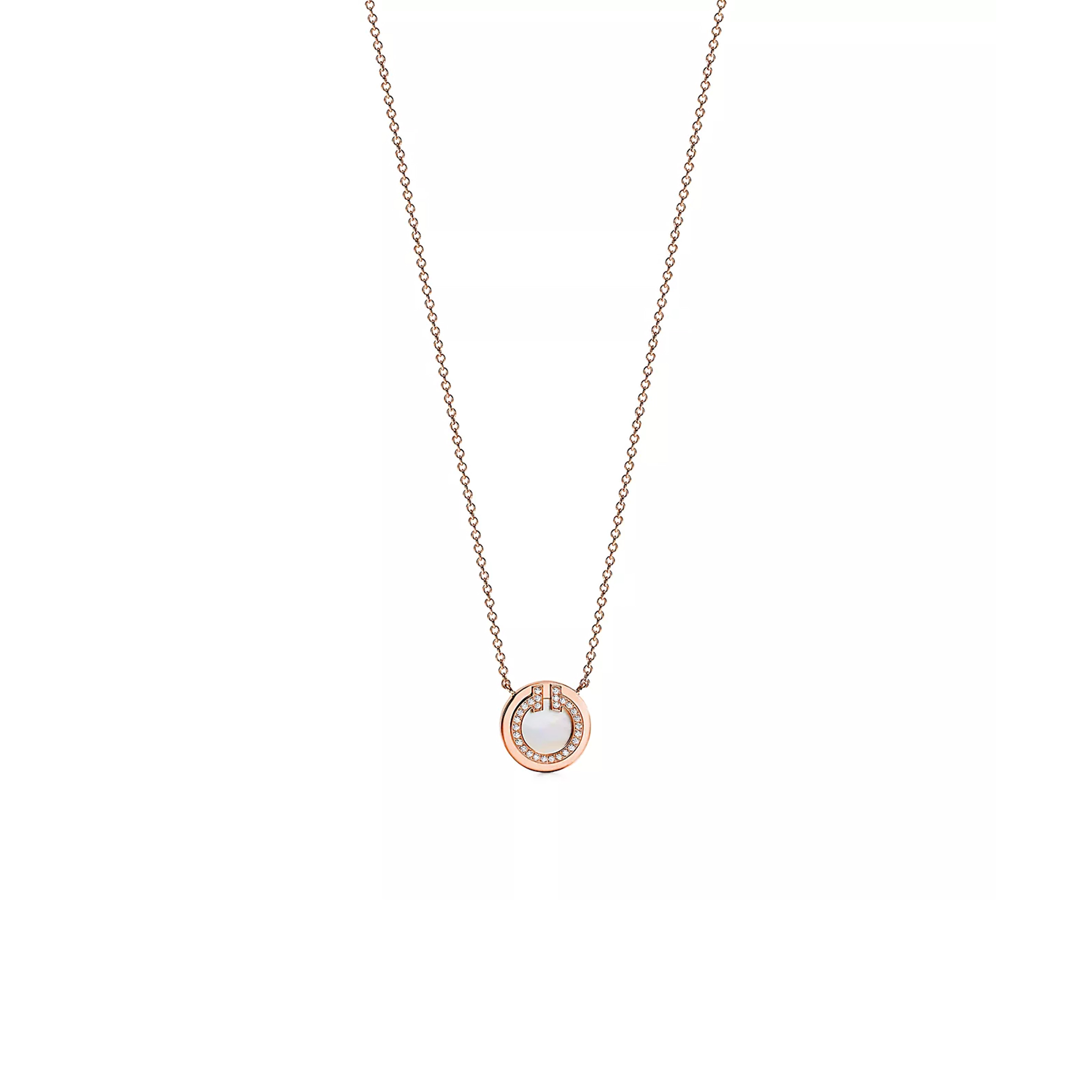 TIFFANY T DIAMOND AND MOTHER-OF-PEARL CIRCLE PENDANT 67467574 TIFFANY T DIAMOND AND MOTHER-OF-PEARL CIRCLE PENDANT 67467574